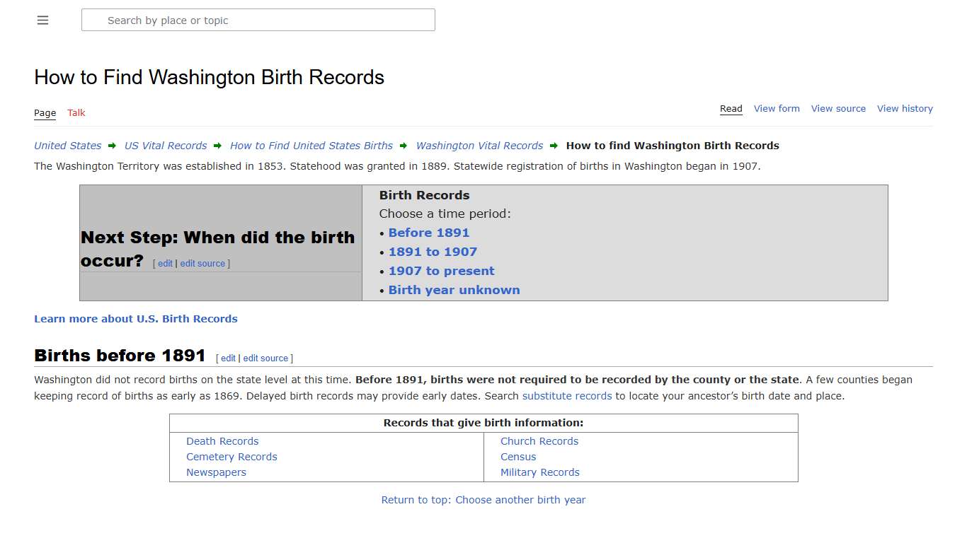 How to Find Washington Birth Records • FamilySearch